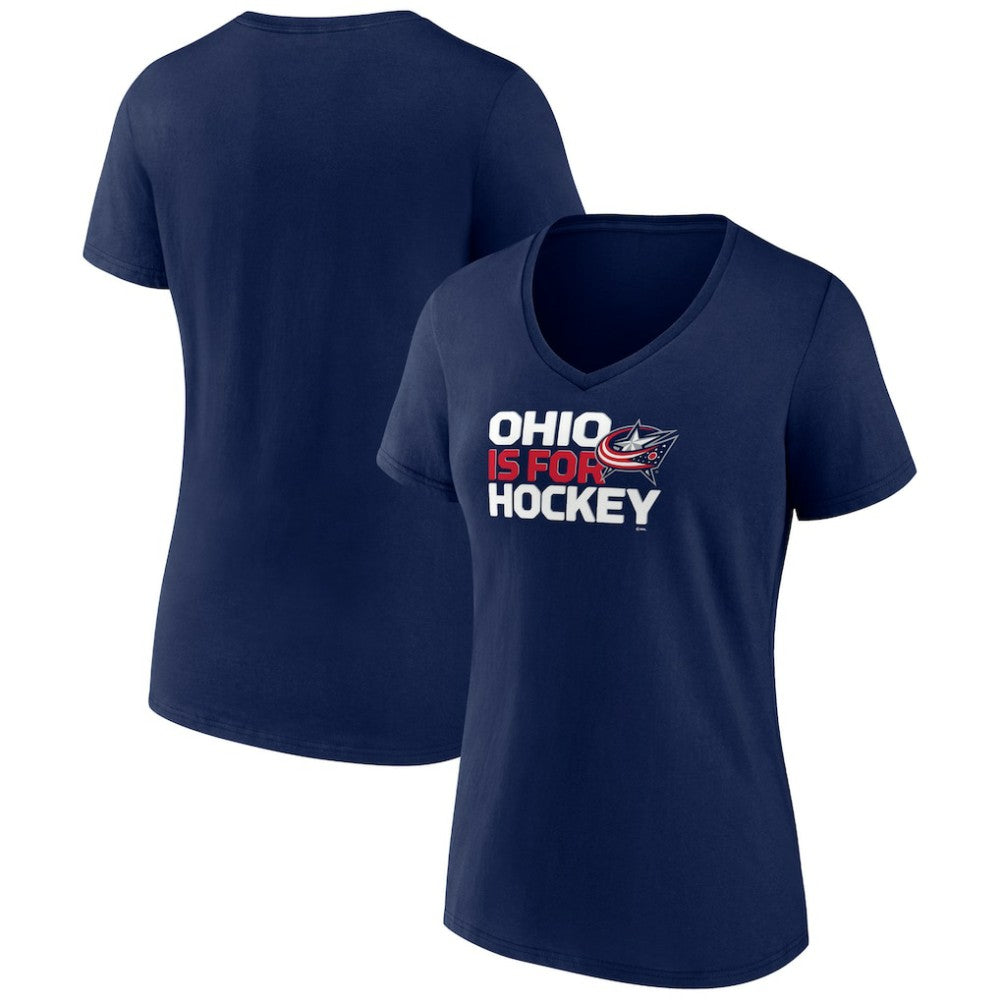 Columbus Blue Jackets Women's Active Edge V-Neck T-Shirt Online