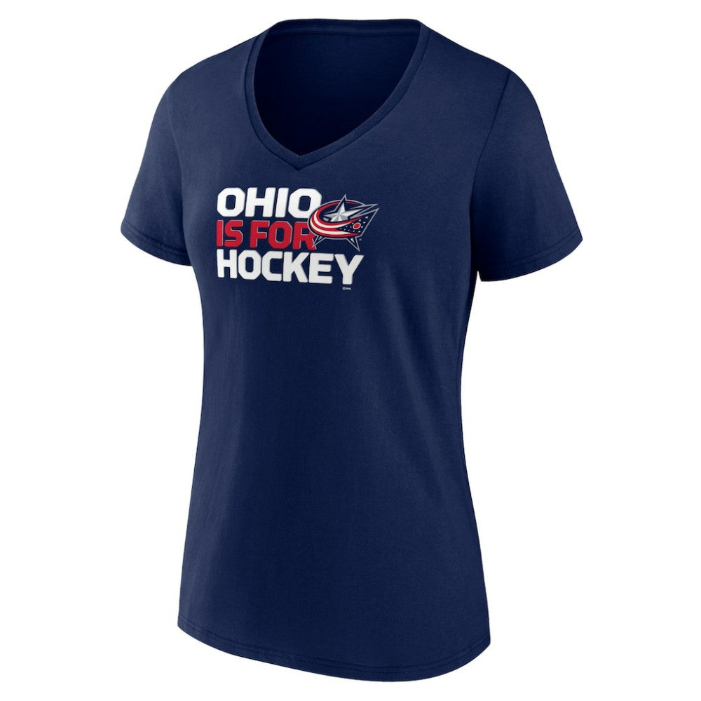 Columbus Blue Jackets Women's Active Edge V-Neck T-Shirt Online