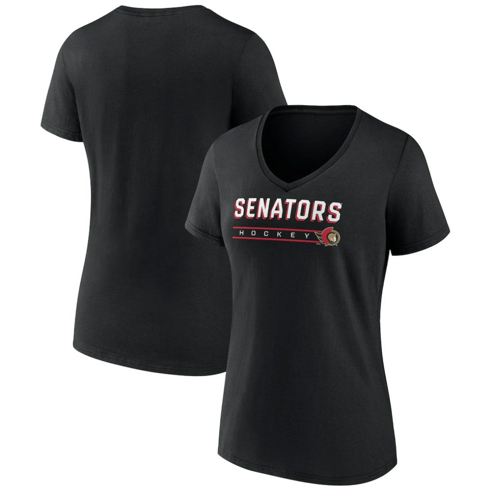 Ottawa Senators Women's Primary Play V-Neck T-Shirt Outlet