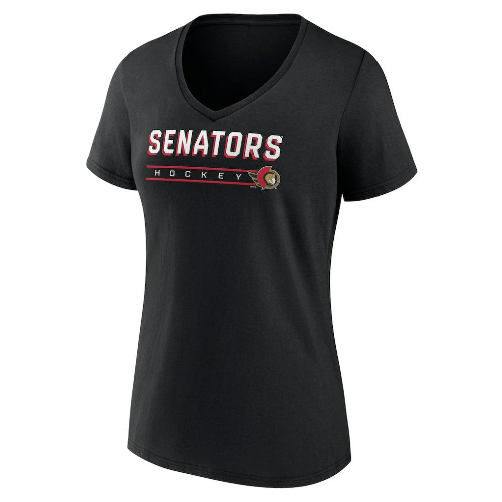 Ottawa Senators Women's Primary Play V-Neck T-Shirt Outlet