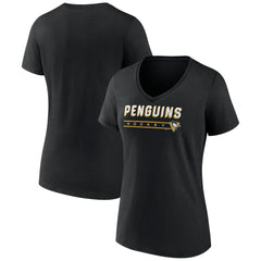 Pittsburgh Penguins Women's Primary Play V-Neck T-Shirt On Sale