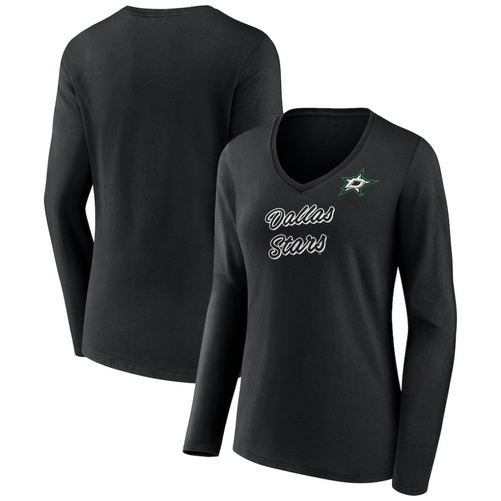 Dallas Stars Women's Forge Long Sleeve V-Neck T-Shirt Outlet