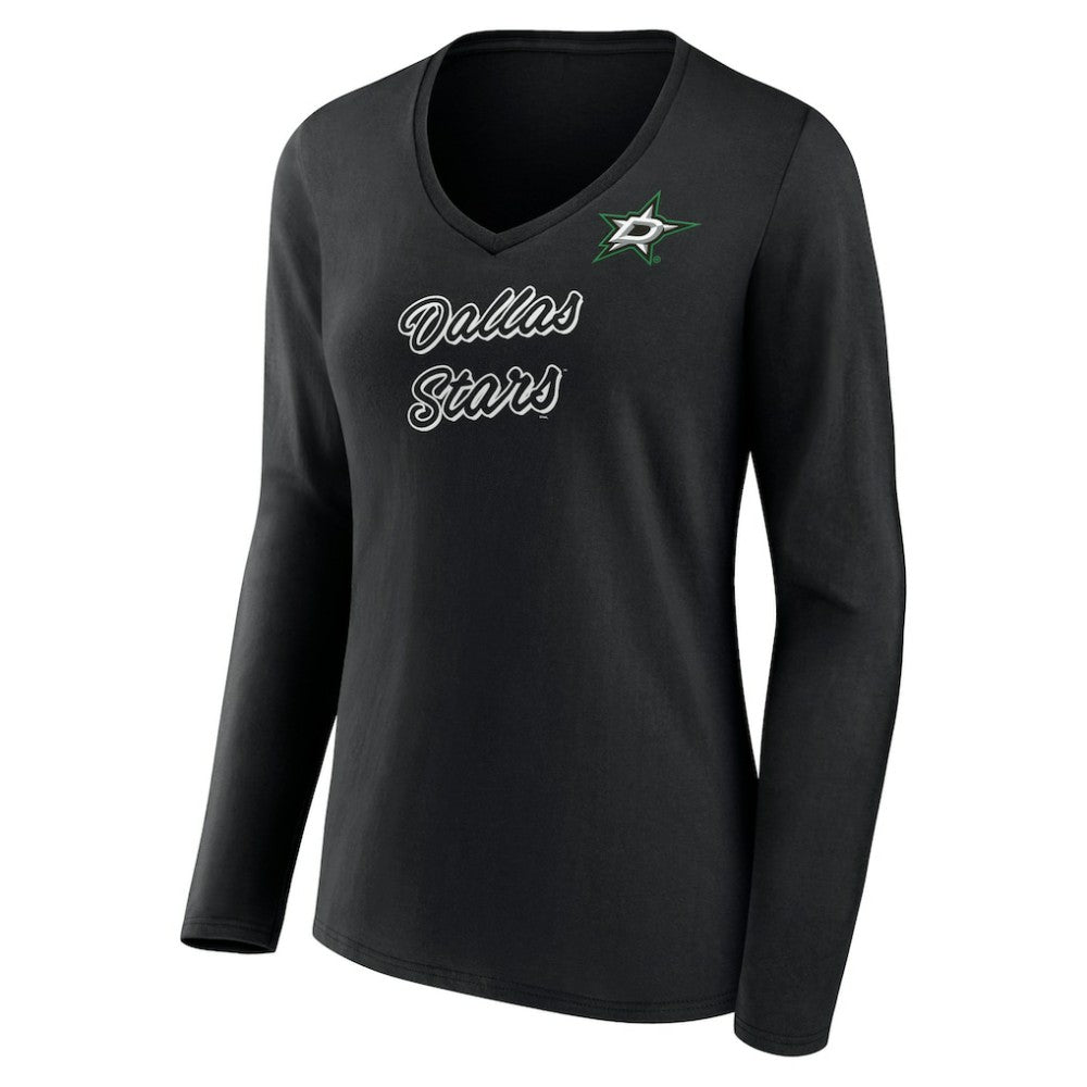 Dallas Stars Women's Forge Long Sleeve V-Neck T-Shirt Outlet