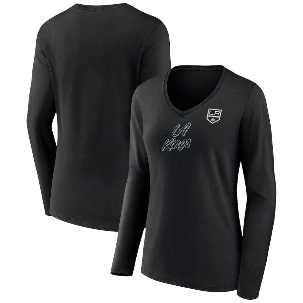 Los Angeles Kings Women's Forge Long Sleeve V-Neck T-Shirt Discount