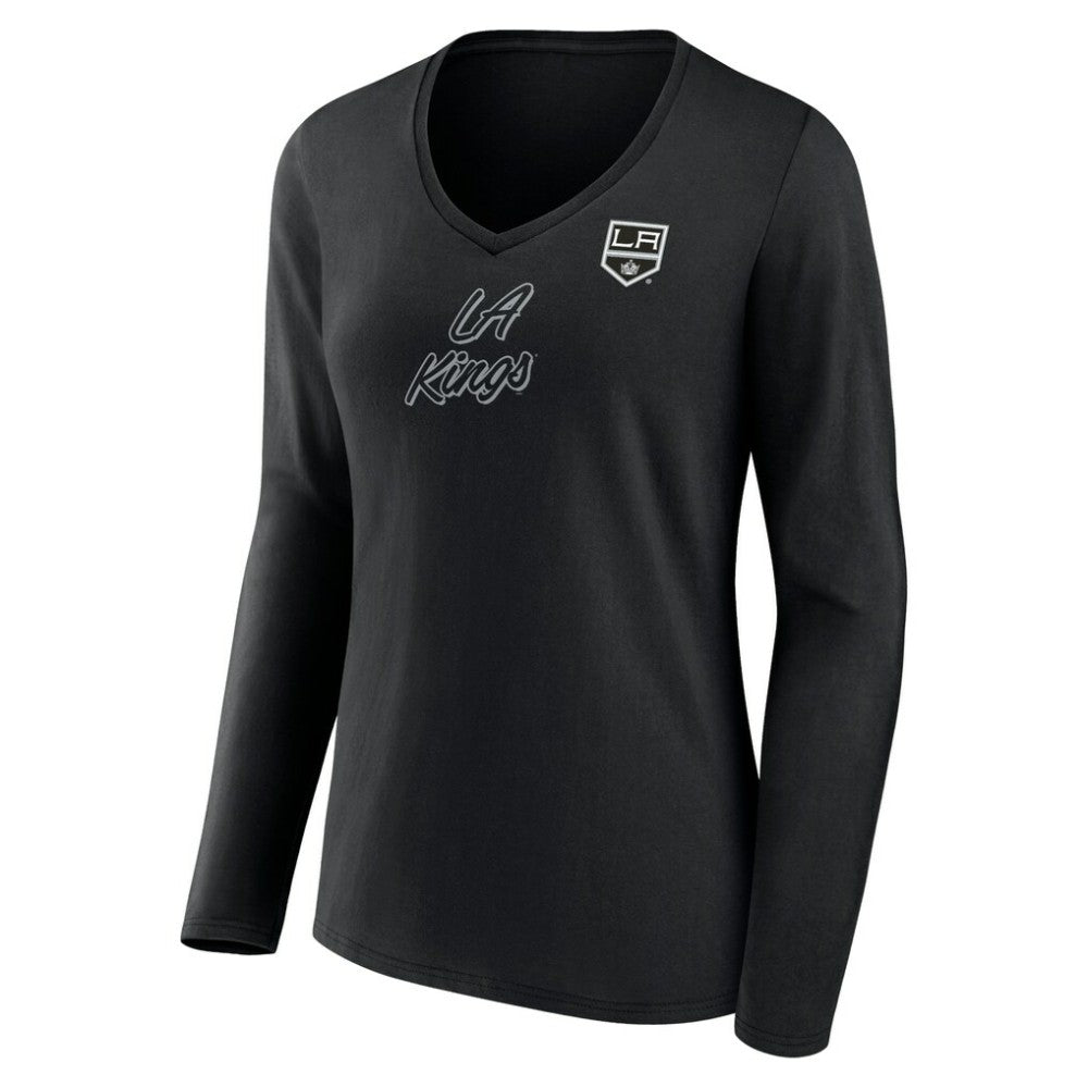 Los Angeles Kings Women's Forge Long Sleeve V-Neck T-Shirt Discount