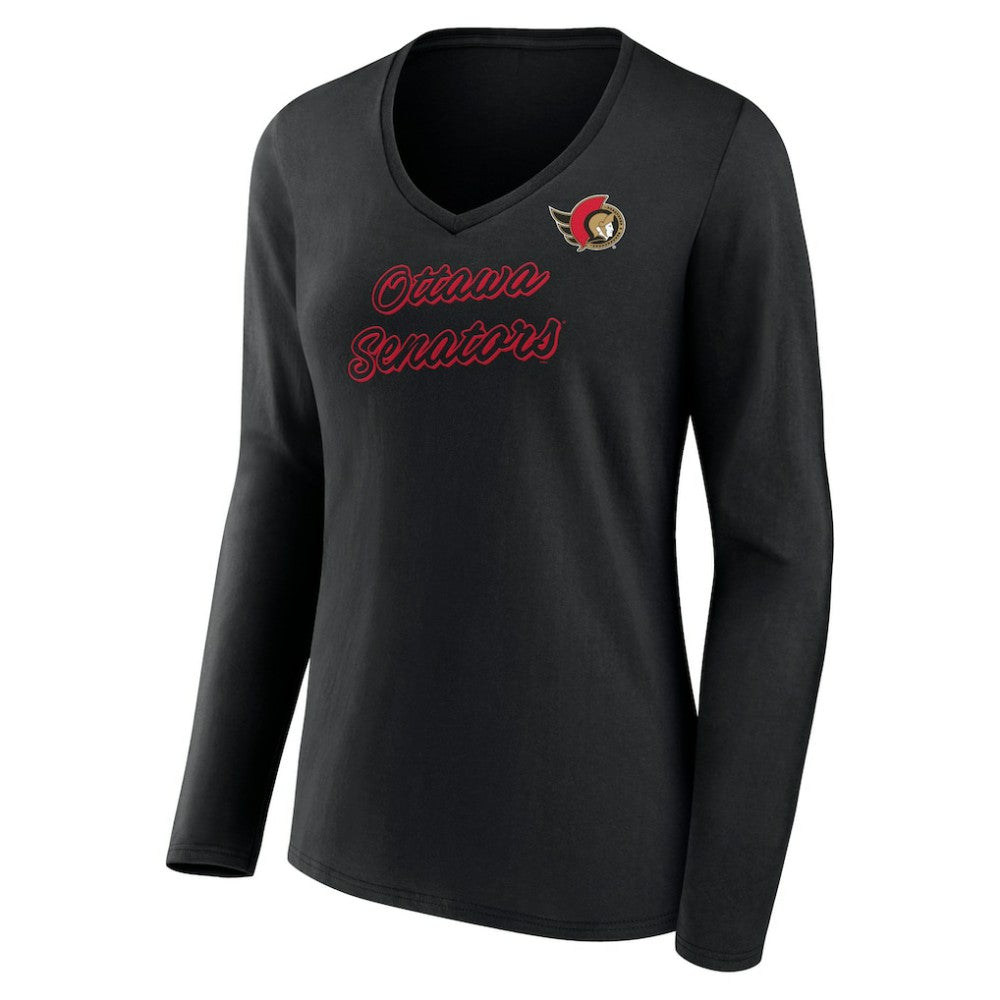 Ottawa Senators Women's Forge Long Sleeve V-Neck T-Shirt Online