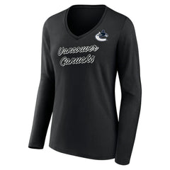 Vancouver Canucks Women's Forge Long Sleeve V-Neck T-Shirt For Sale