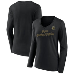 Vegas Golden Knights Women's Forge Long Sleeve V-Neck T-Shirt Outlet