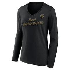 Vegas Golden Knights Women's Forge Long Sleeve V-Neck T-Shirt Outlet