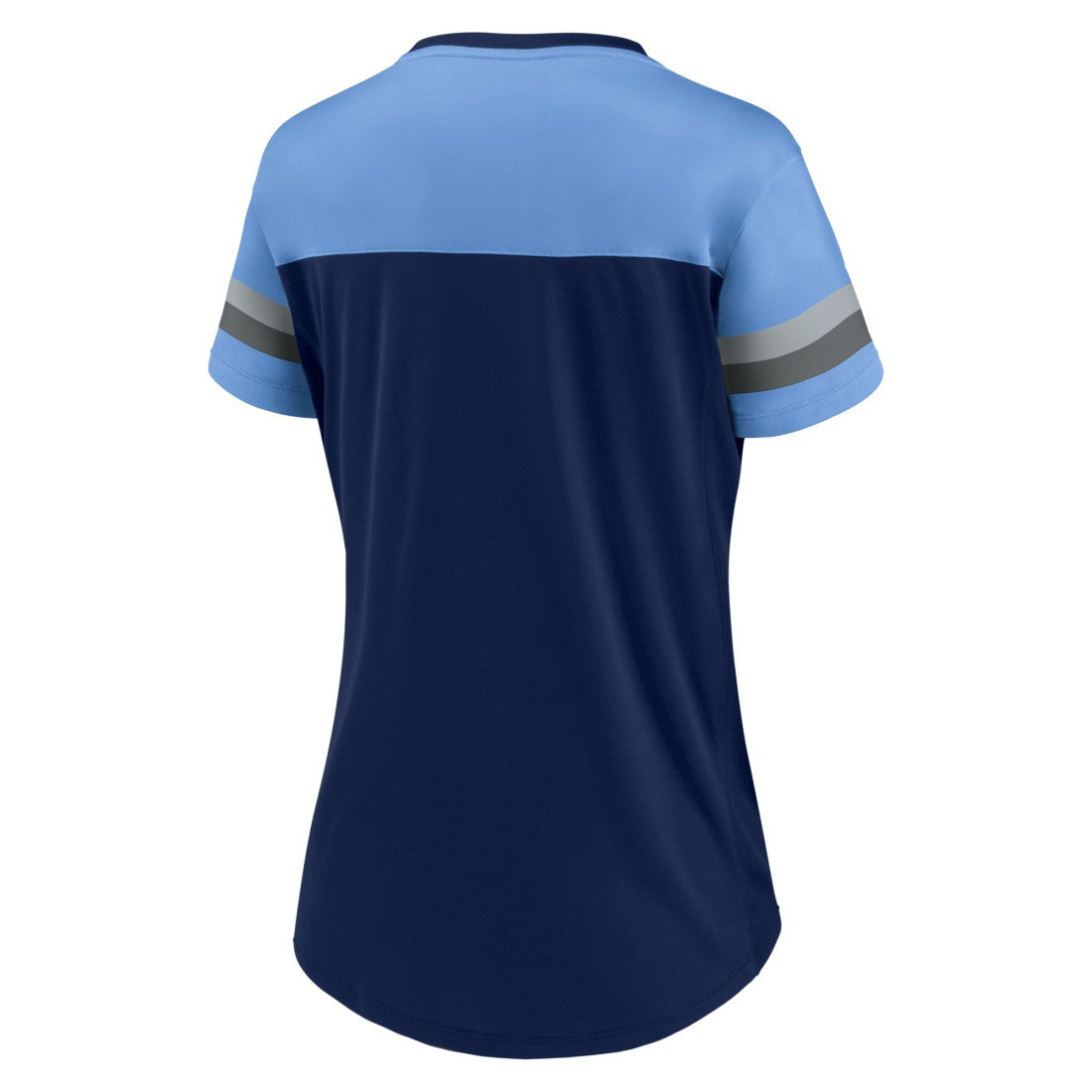 Tennessee Titans Fanatics Women's Blitz & Glam Lace-Up V-Neck Jersey T-Shirt