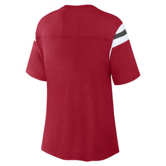 Tampa Bay Buccaneers Fanatics Women's Earned Stripes T-Shirt
