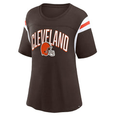 Cleveland Browns Fanatics Women's Earned Stripes T-Shirt