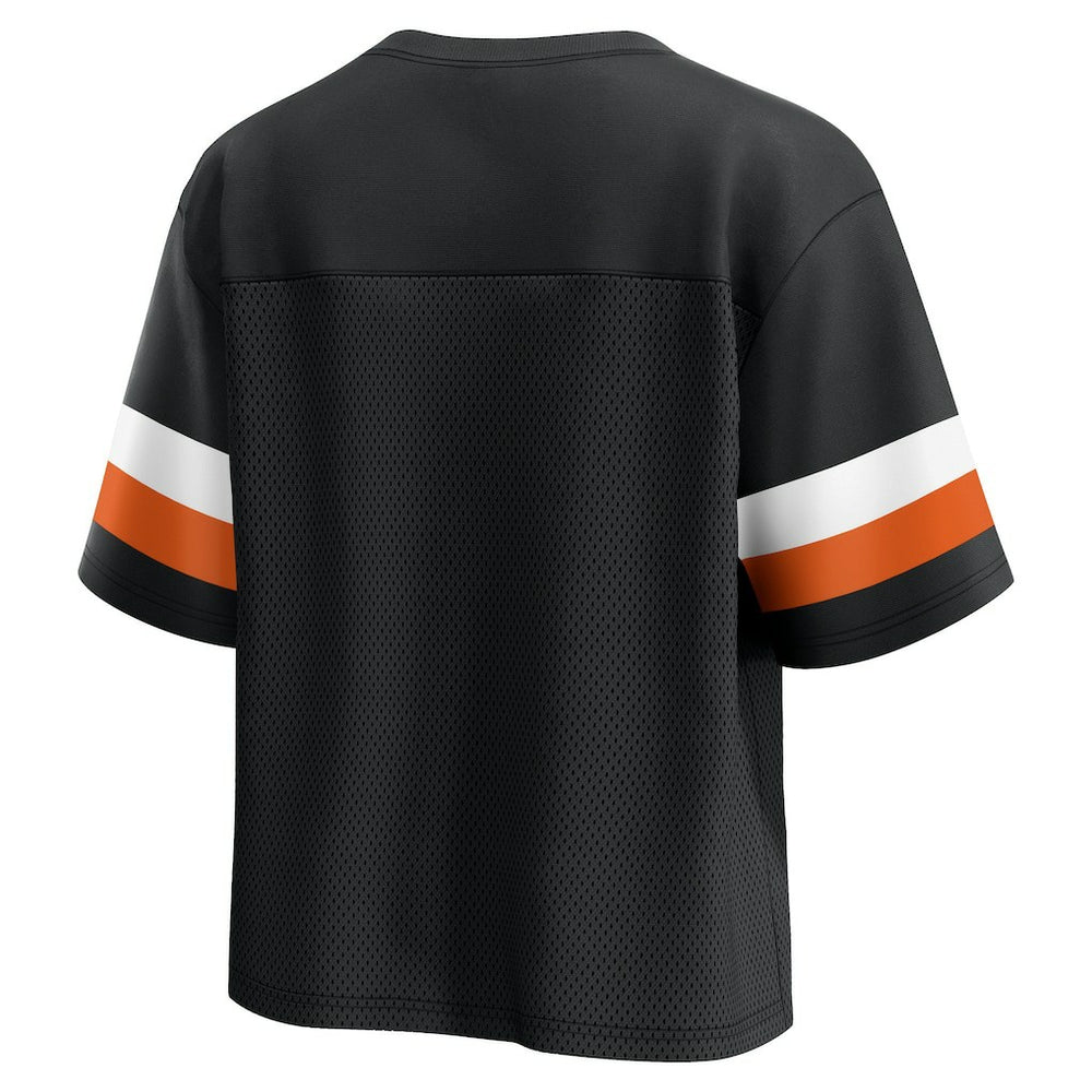Cincinnati Bengals Fanatics Women's Established Jersey Cropped V-Neck T-Shirt