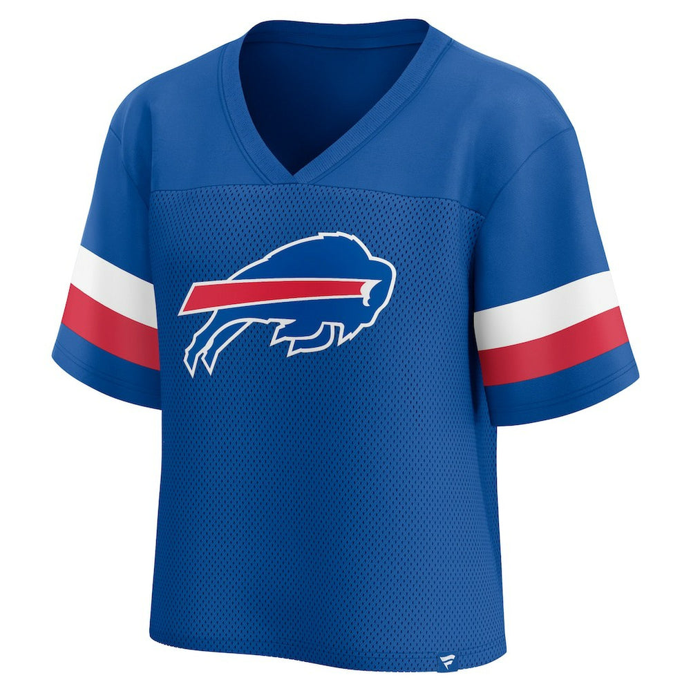 Buffalo Bills Fanatics Women's Established Jersey Cropped V-Neck T-Shirt