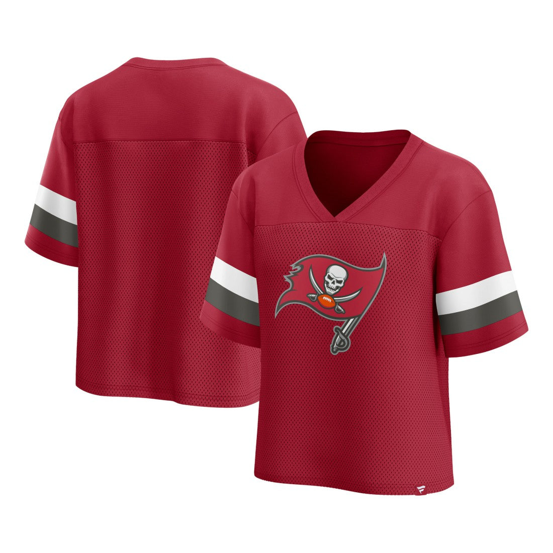 Tampa Bay Buccaneers Fanatics Women's Established Jersey Cropped V-Neck T-Shirt