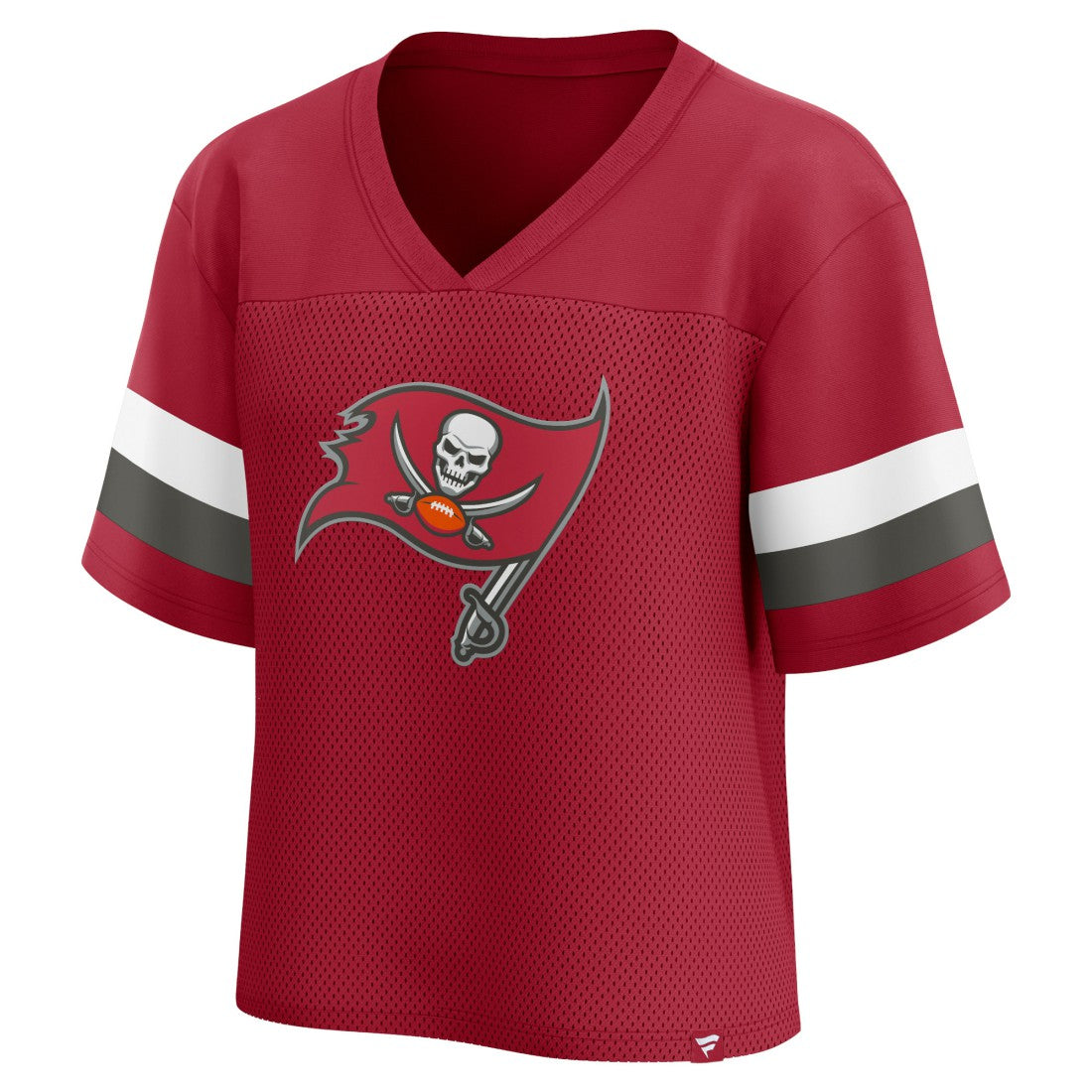 Tampa Bay Buccaneers Fanatics Women's Established Jersey Cropped V-Neck T-Shirt