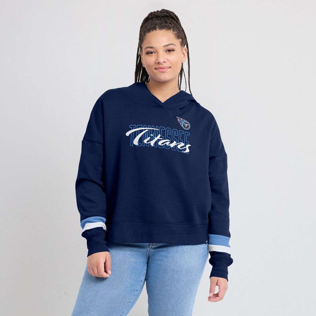 Tennessee Titans Fanatics Women's Over Under Pullover Hoodie
