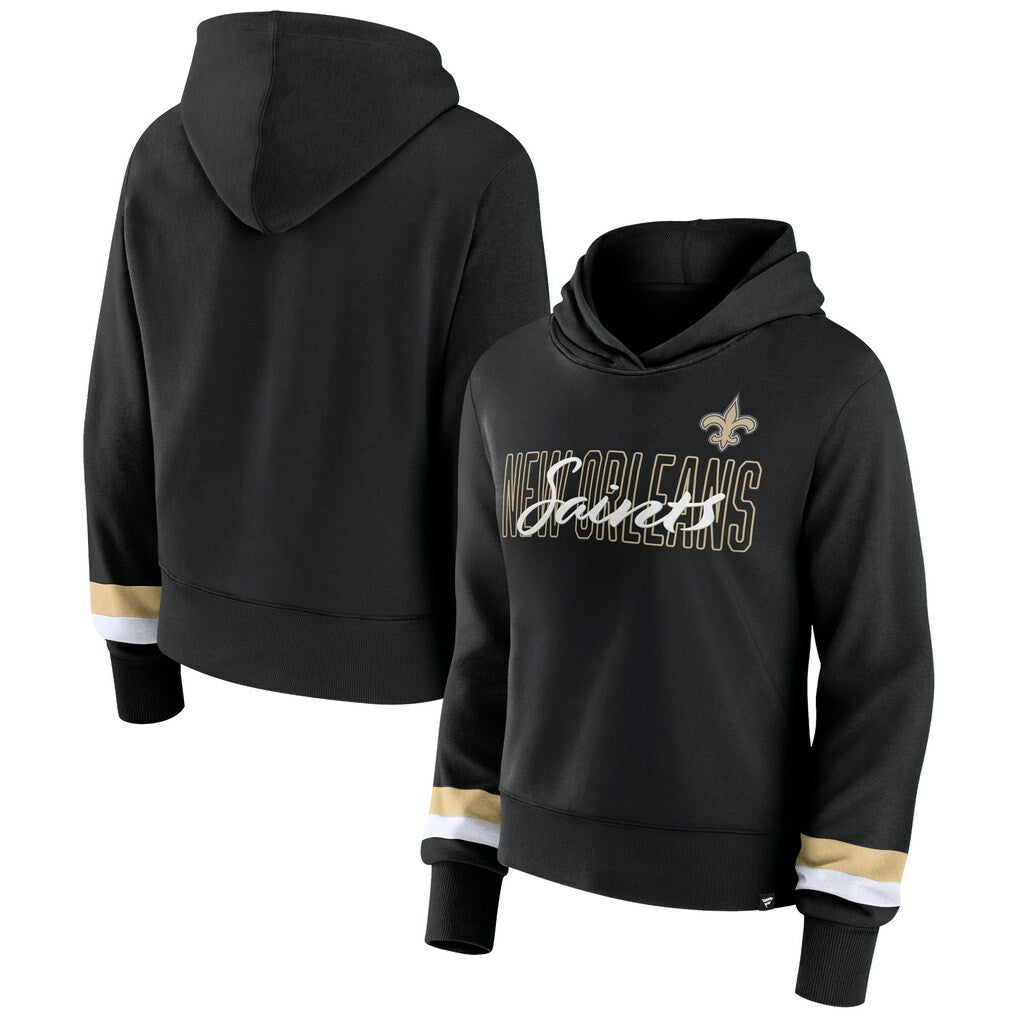 New Orleans Saints Fanatics Women's Over Under Pullover Hoodie
