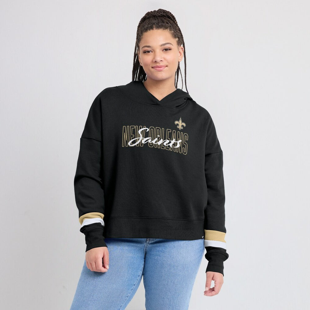 New Orleans Saints Fanatics Women's Over Under Pullover Hoodie