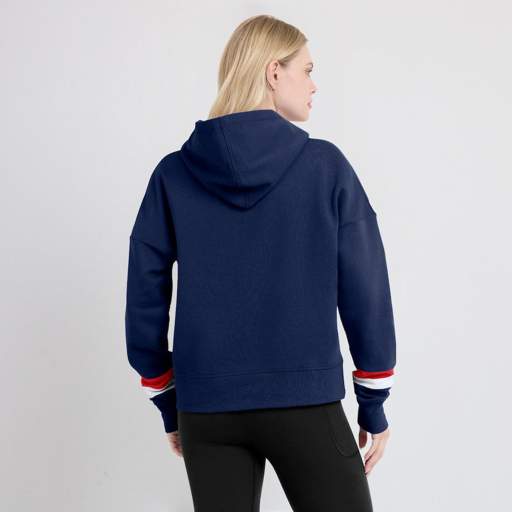 New England Patriots Fanatics Women's Over Under Pullover Hoodie
