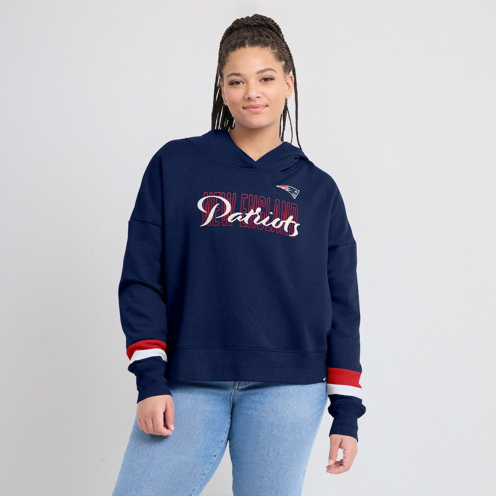 New England Patriots Fanatics Women's Over Under Pullover Hoodie
