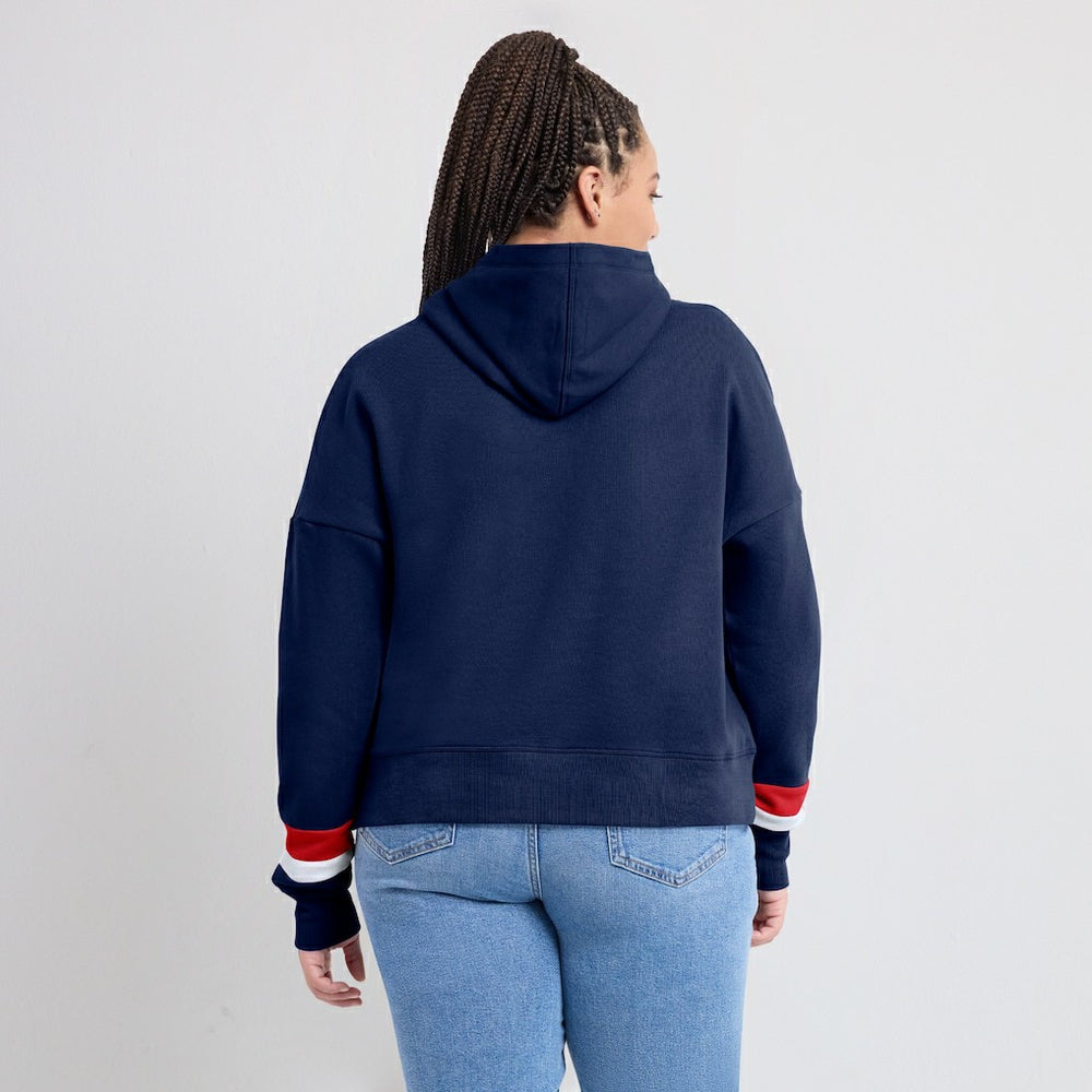 New England Patriots Fanatics Women's Over Under Pullover Hoodie