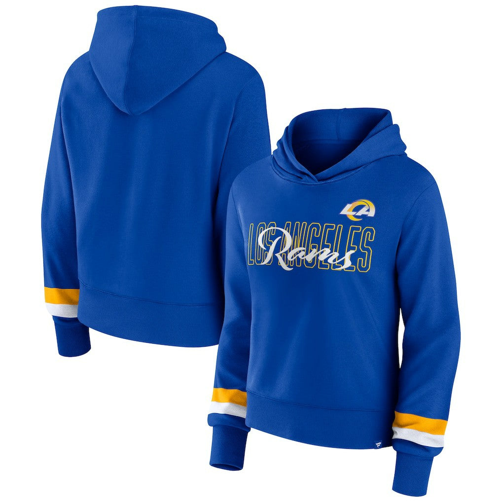 Los Angeles Rams Fanatics Women's Over Under Pullover Hoodie