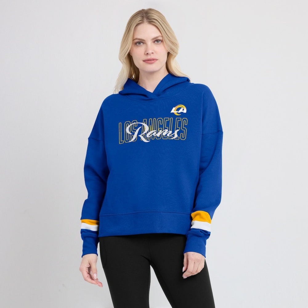 Los Angeles Rams Fanatics Women's Over Under Pullover Hoodie