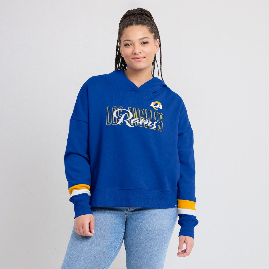 Los Angeles Rams Fanatics Women's Over Under Pullover Hoodie