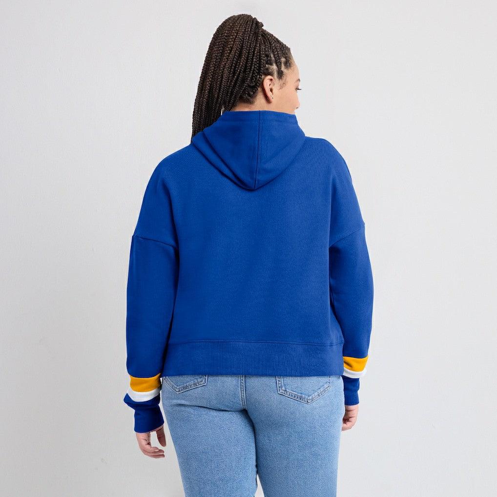 Los Angeles Rams Fanatics Women's Over Under Pullover Hoodie
