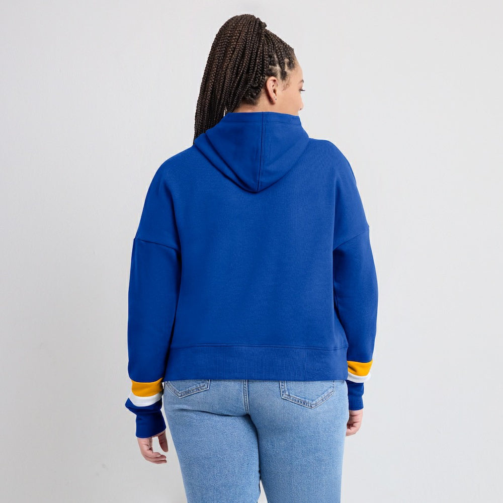 Los Angeles Rams Fanatics Women's Over Under Pullover Hoodie