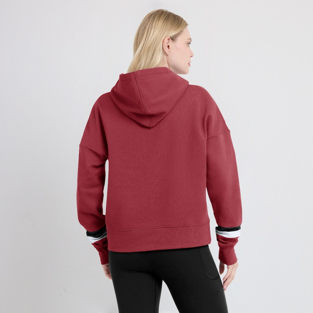 Arizona Cardinals Fanatics Women's Over Under Pullover Hoodie