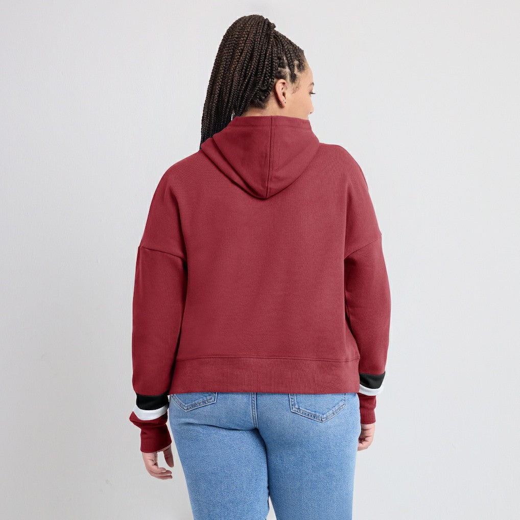 Arizona Cardinals Fanatics Women's Over Under Pullover Hoodie