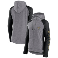 New Orleans Saints Fanatics Women's Blind Side Lightweight Full-Zip Hoodie