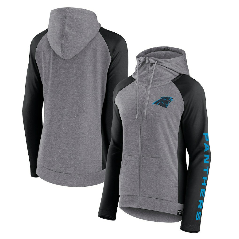 Carolina Panthers Fanatics Women's Blind Side Lightweight Full-Zip Hoodie