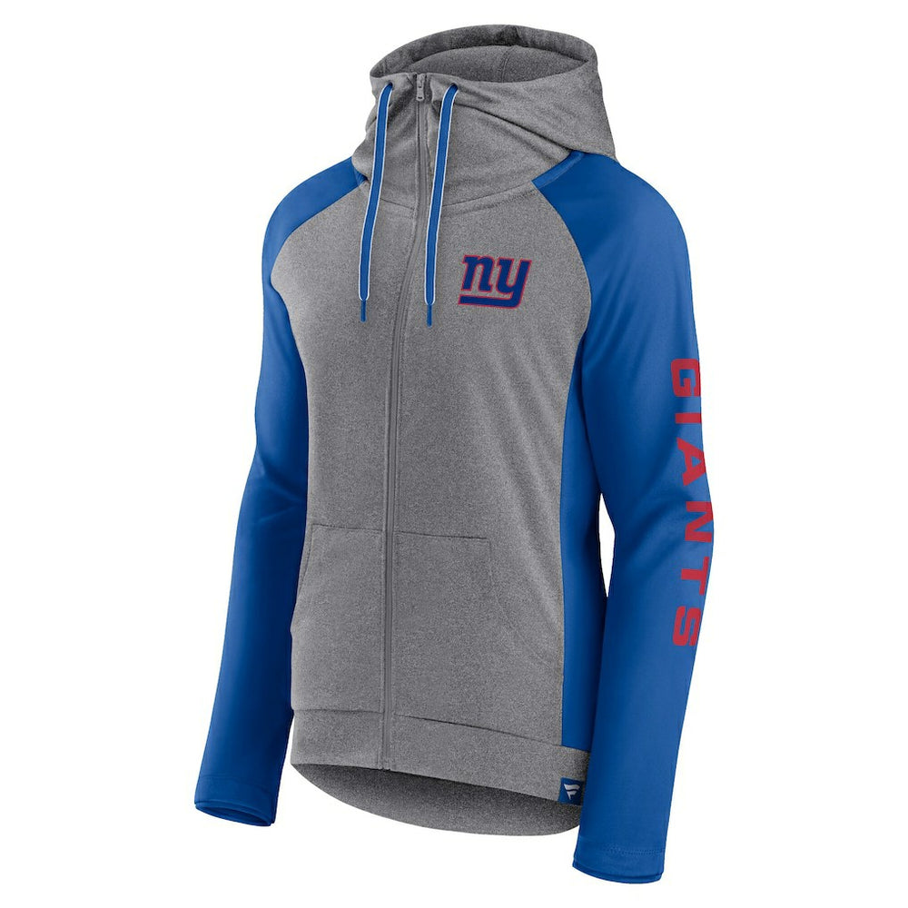 New York Giants Fanatics Women's Blind Side Lightweight Full-Zip Hoodie