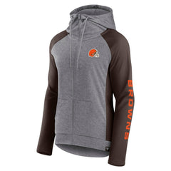 Cleveland Browns Fanatics Women's Blind Side Lightweight Full-Zip Hoodie
