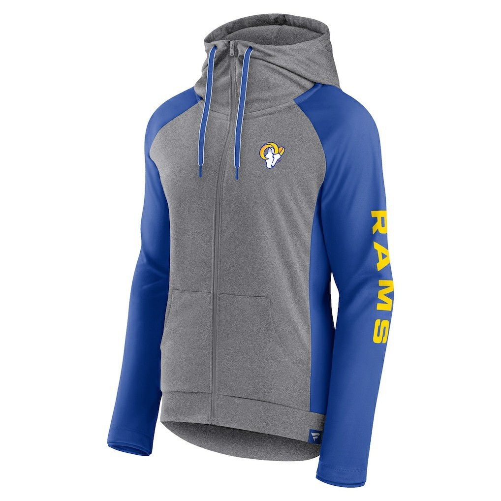 Los Angeles Rams Fanatics Women's Blind Side Lightweight Full-Zip Hoodie