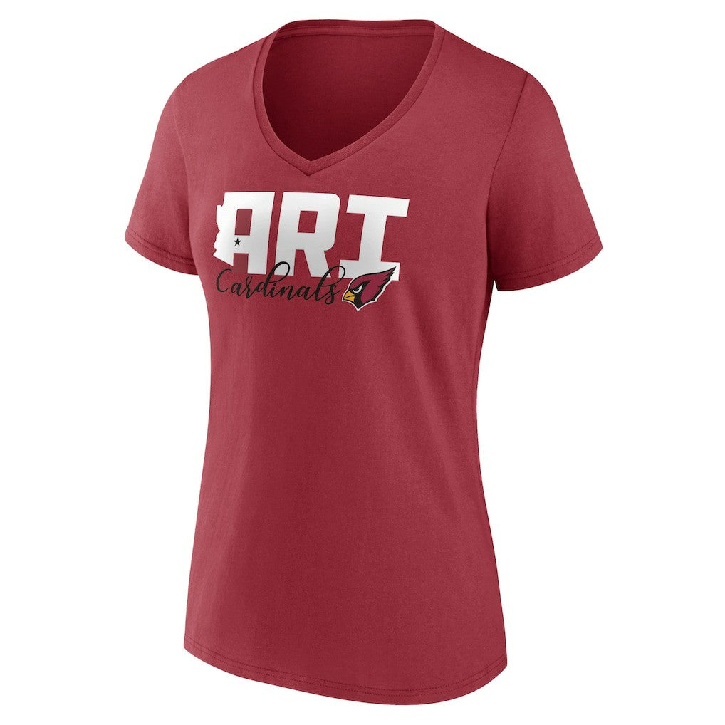 Arizona Cardinals Fanatics Women's Back Home Again V-Neck T-Shirt