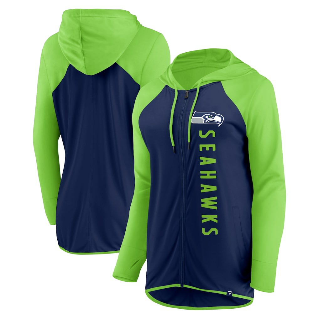 Seattle Seahawks Fanatics Women's Forever Fan Full-Zip Hoodie