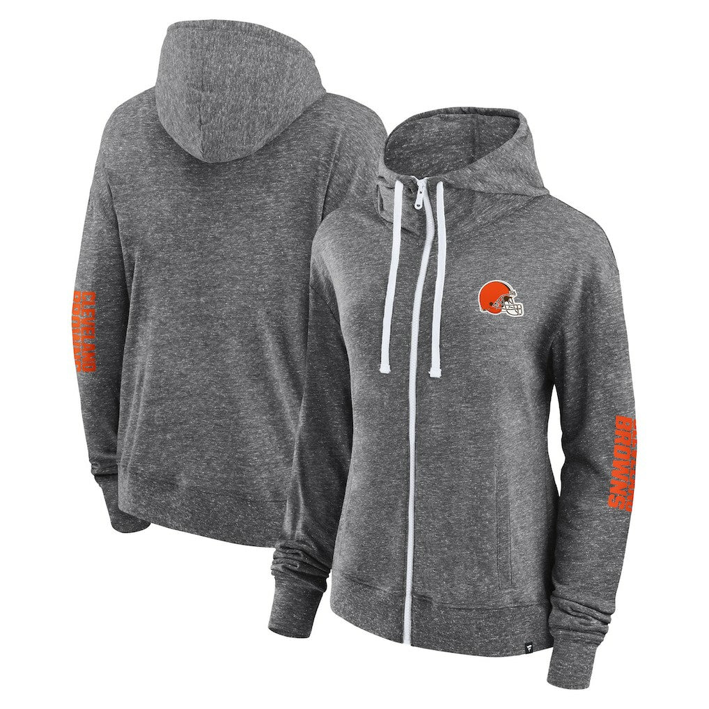 Cleveland Browns Fanatics Women's Opening Coin Flip Lightweight Full-Zip Hoodie