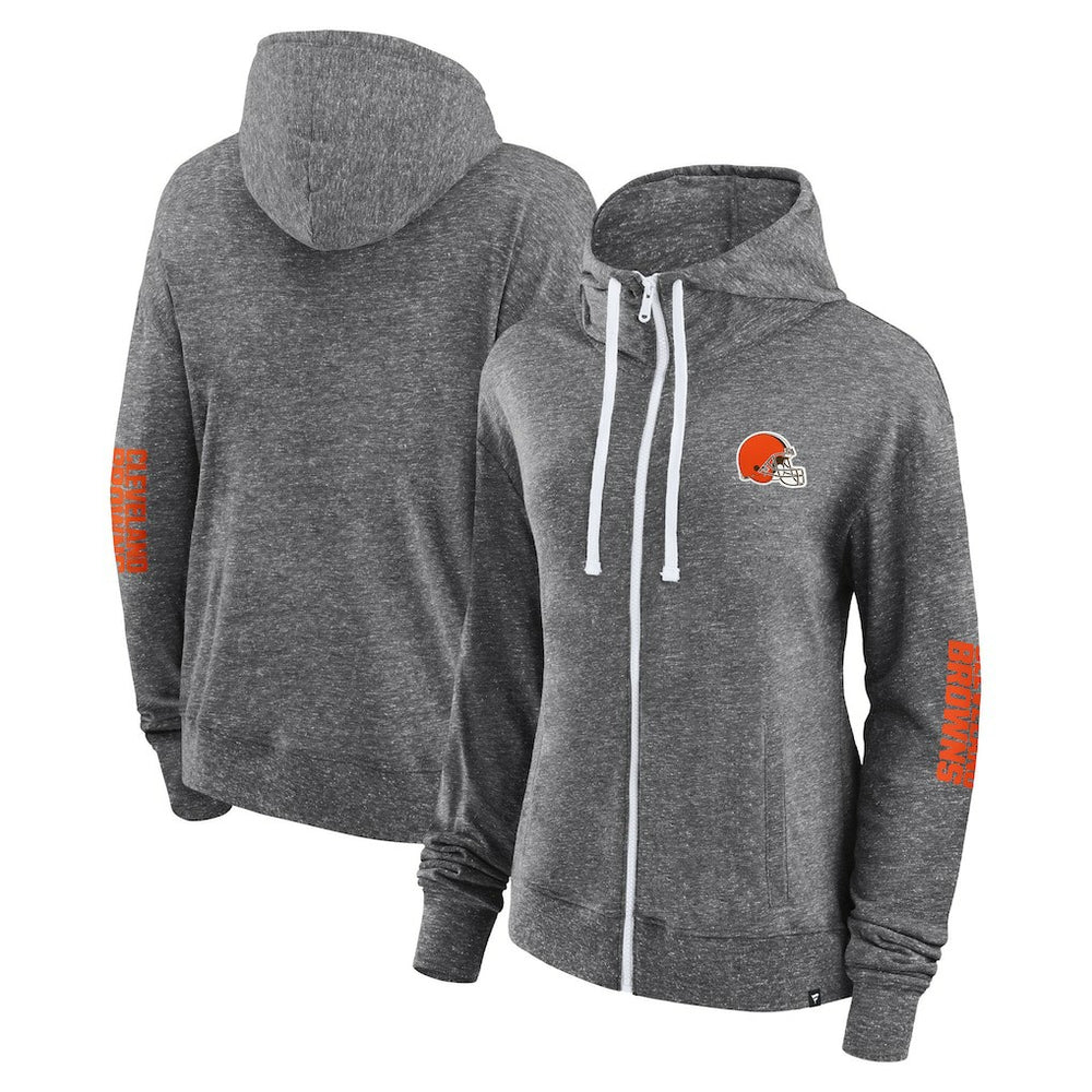 Cleveland Browns Fanatics Women's Opening Coin Flip Lightweight Full-Zip Hoodie