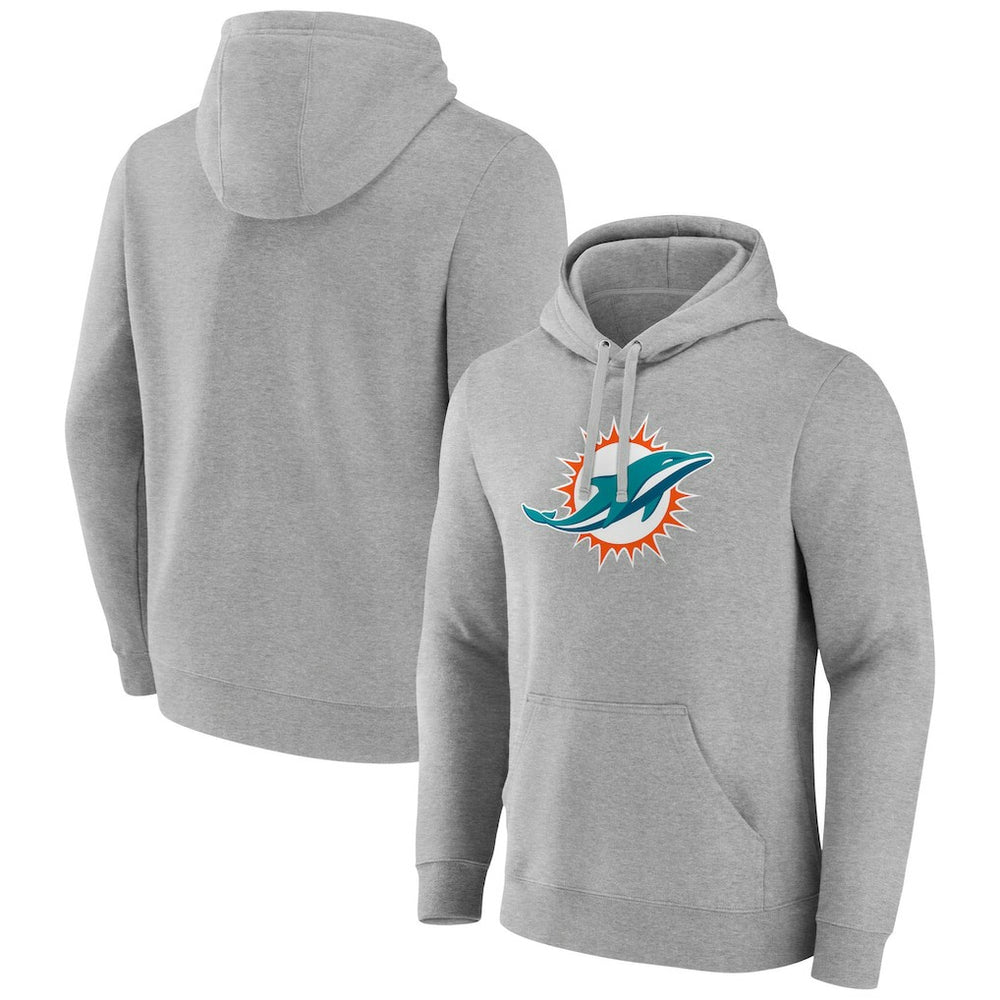 Miami Dolphins  Primary Team Logo Fitted Pullover Hoodie