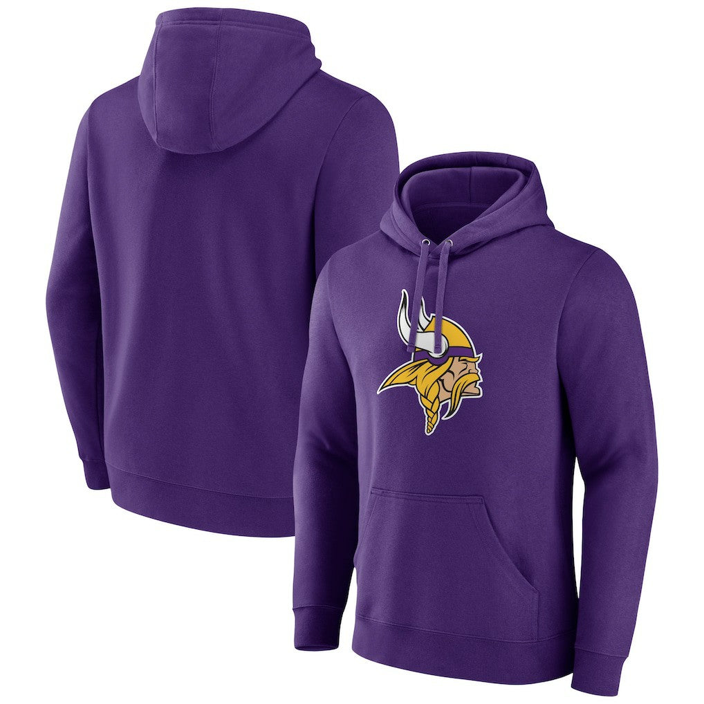 Minnesota Vikings  Primary Team Logo Fitted Pullover Hoodie