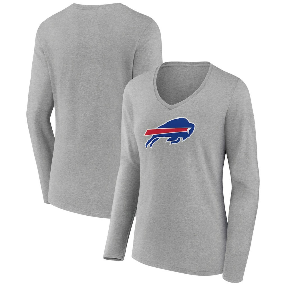 Buffalo Bills  Women's Primary Team Logo Long Sleeve V-Neck T-Shirt