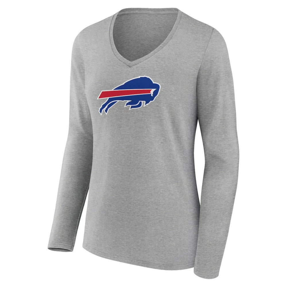 Buffalo Bills  Women's Primary Team Logo Long Sleeve V-Neck T-Shirt