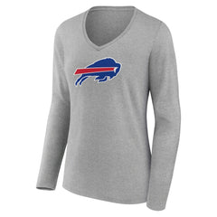Buffalo Bills  Women's Primary Team Logo Long Sleeve V-Neck T-Shirt