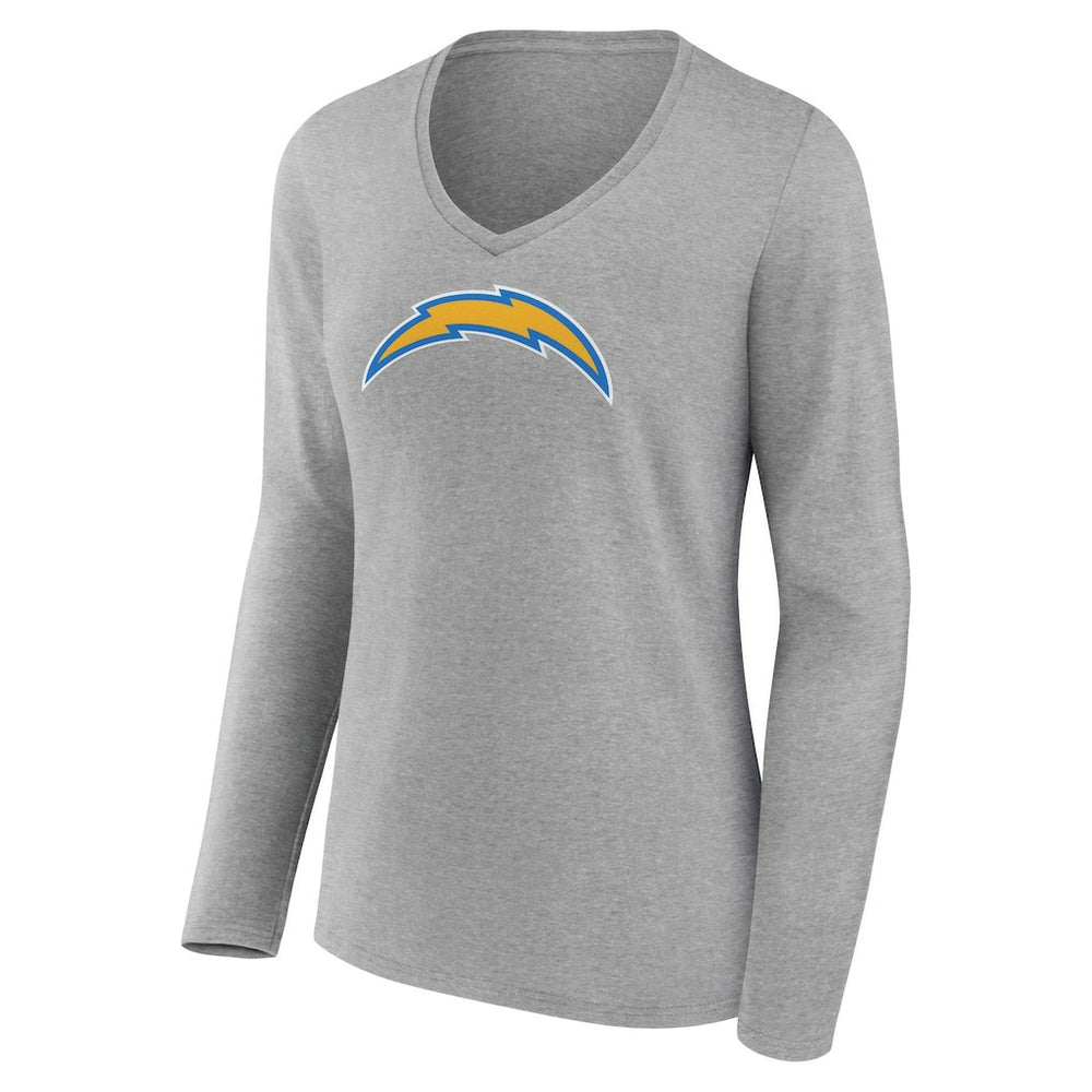 Los Angeles Chargers  Women's Primary Team Logo Long Sleeve V-Neck T-Shirt