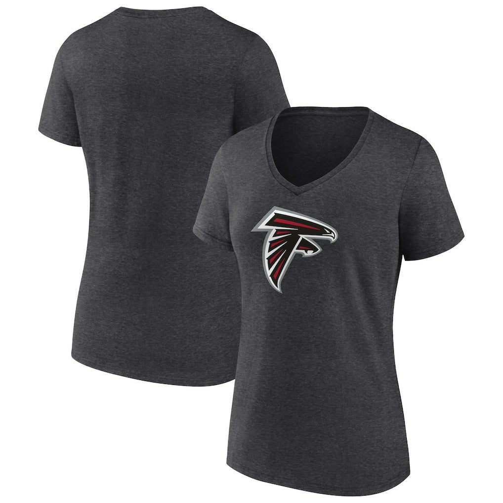 Atlanta Falcons  Women's Primary Team Logo V-Neck T-Shirt