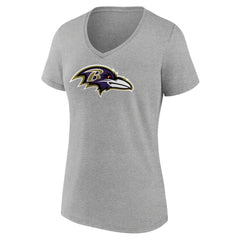 Baltimore Ravens  Women's Primary Team Logo V-Neck T-Shirt